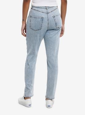 Her Universe Disney Mickey Mouse & Minnie Mouse Heart Outline Mom Jeans, , hi-res